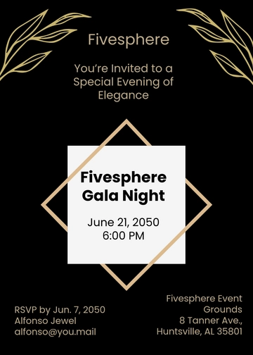 Free Elegant Formal Invitation Template to Edit Online