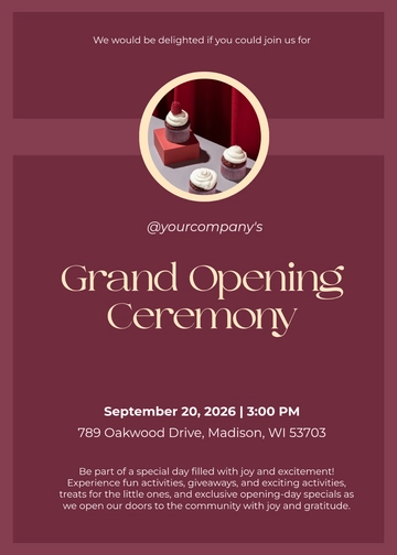 Free Boho Grand Opening Invitation Template to Edit Online