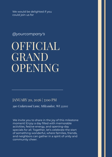 Free Modern Grand Opening Invitation Template to Edit Online