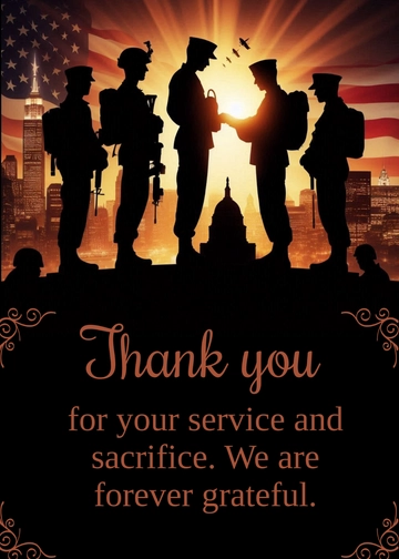 Free Aesthetic Veterans Wishes Template to Edit Online