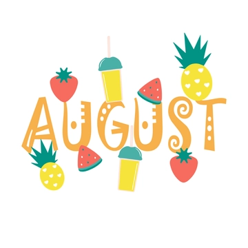 Free Colorful August Clipart to Edit Online