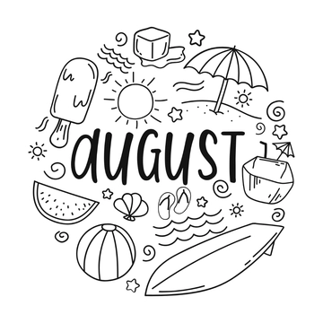 Free Transparent August Clipart to Edit Online