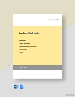 Freelance Work Notice Template