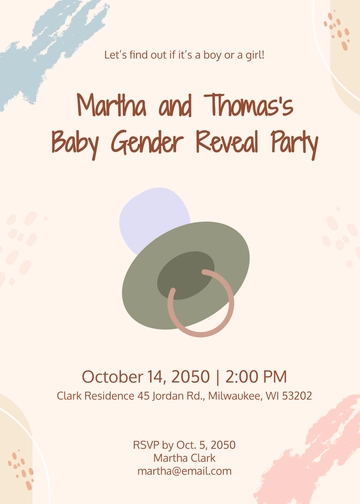 Free Editable Gender Reveal Invitation Template to Edit Online