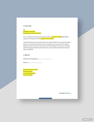 Freelance Compliance Notice Template
