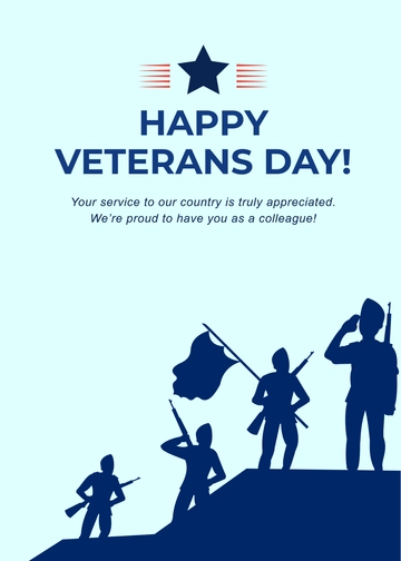 Free Veterans Day Wishes to Co-workers Sample Template to Edit Online