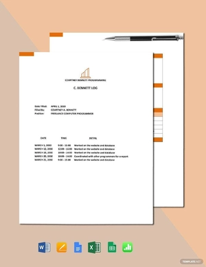 Freelance Work Log Template