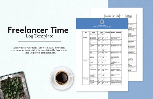 Freelancer Time Log Template