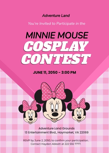 Free Minnie Mouse Invitation Bundle Template to Edit Online