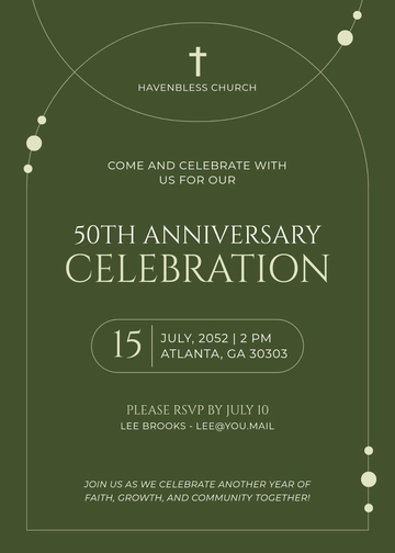 Free Minimalist Church Invitation Template to Edit Online