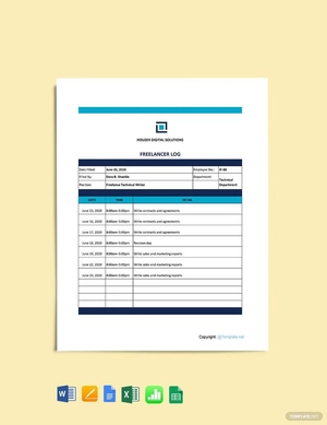 Sample Freelancer Log Template