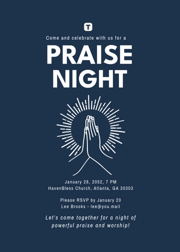 Free Simple Church Invitation Template to Edit Online