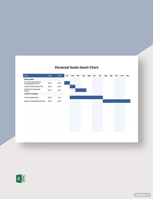Personal Goals Gantt Chart Template