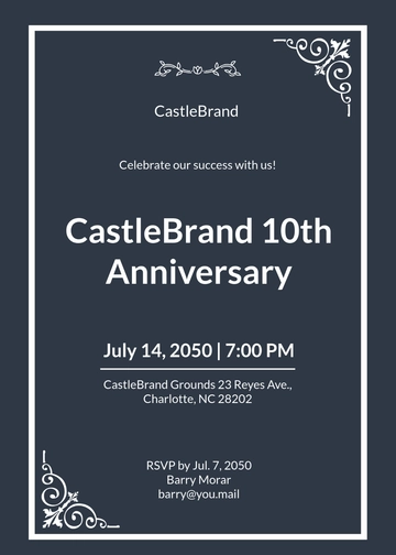 Free Anniversary Formal Invitation Template to Edit Online