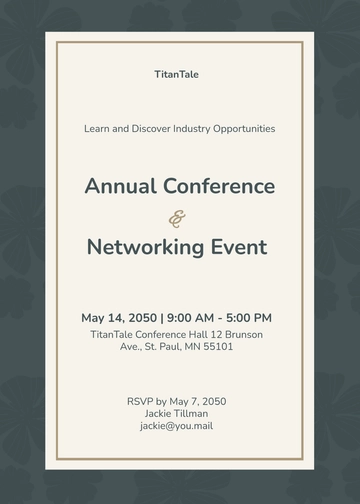 Free Formal Invitation with RSVP Template to Edit Online