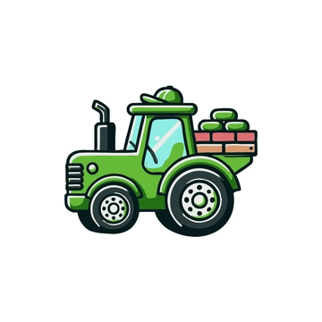 Free Green Tractor Clipart to Edit Online