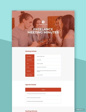 Simple Freelance Meeting Minute Template