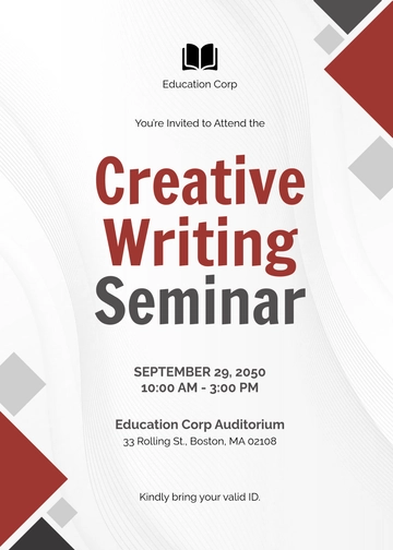 Free Educational Seminar Invitation Template to Edit Online