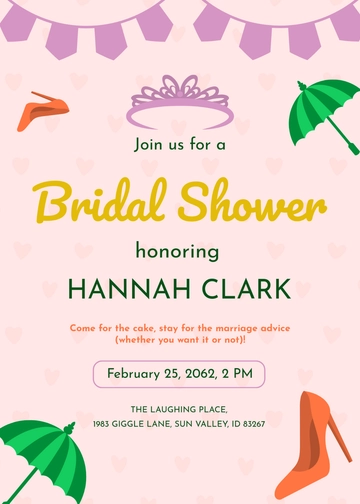 Free Funny Bridal Shower Invitation Template to Edit Online
