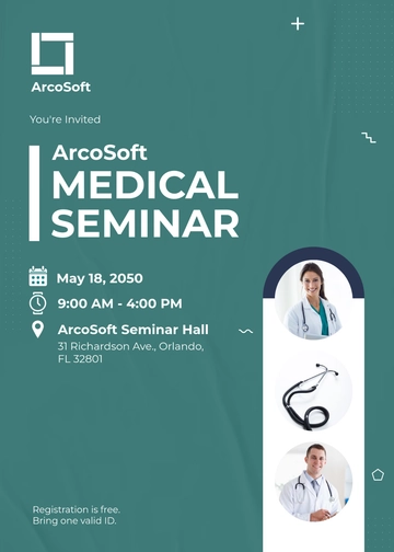 Free Medical Seminar Invitation Template to Edit Online