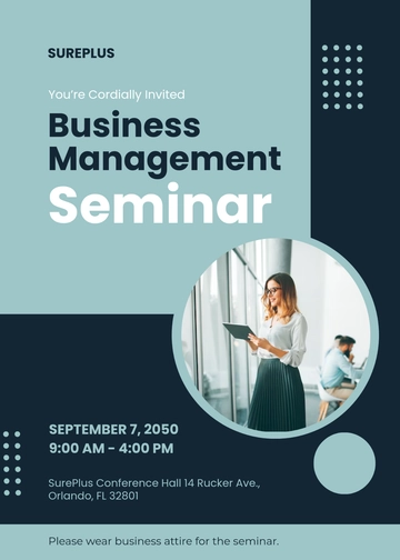 Free Formal Seminar Invitation Template to Edit Online
