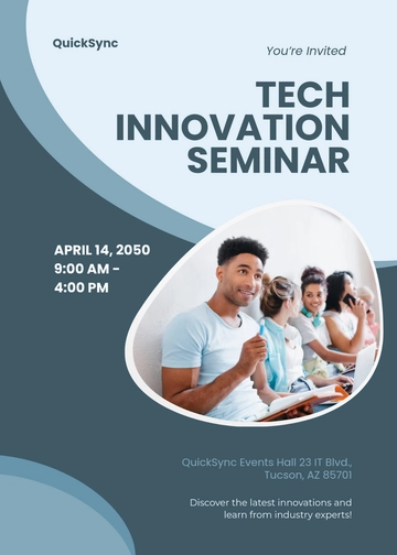 Free Editable Student Seminar Invitation Template to Edit Online