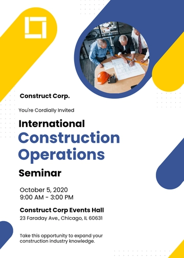 Free International Seminar Invitation Template to Edit Online