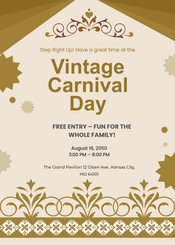 Free Vintage Carnival Invitation Template to Edit Online