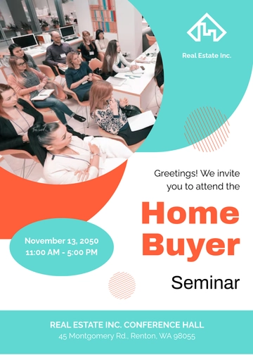 Free Home Buyer Seminar Invitation Template to Edit Online