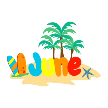 Free Beach June Clipart to Edit Online