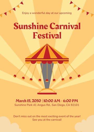 Free Carnival Festival Invitation Design Template to Edit Online