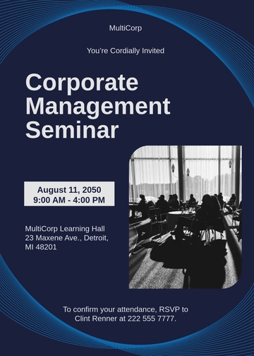 Free Corporate Seminar Invitation Template to Edit Online