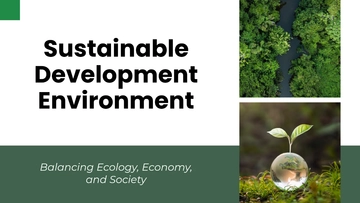 Free Sustainable Development Environment Presentation Template to Edit Online