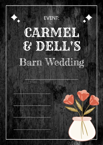 Free Blank Rustic Chalkboard Invitation Template to Edit Online