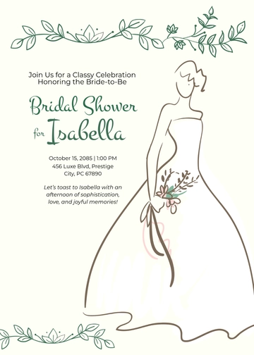 Free Bridal Shower Invitation Background Template to Edit Online