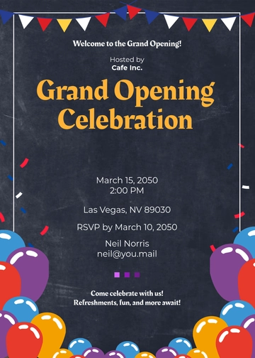 Free Digital Chalkboard Invitation Template to Edit Online