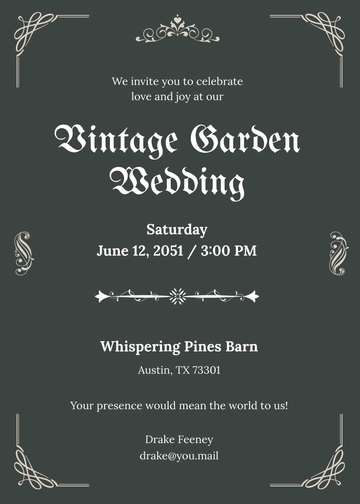 Free Vintage Chalkboard Invitation Template to Edit Online