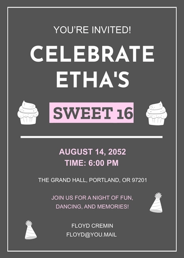 Free Milestone Chalkboard Invitation Template to Edit Online