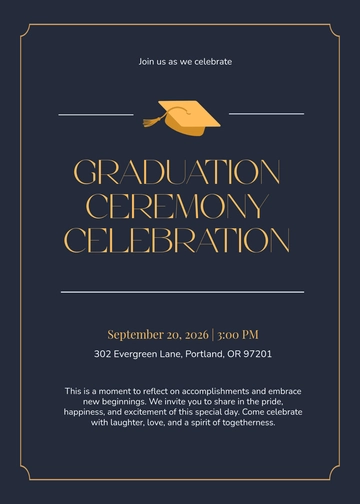Free School Graduation Invitation Template to Edit Online