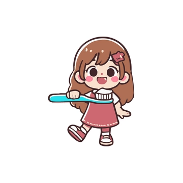 Free Kids Brush Teeth Clipart to Edit Online