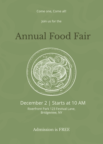 Free Elegant Food Fair Invitation Template to Edit Online
