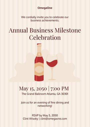 Free Corporate Dinner Food Invitation Template to Edit Online