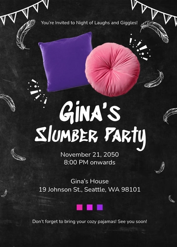 Free Chalkboard Invitation Template with Doodles to Edit Online