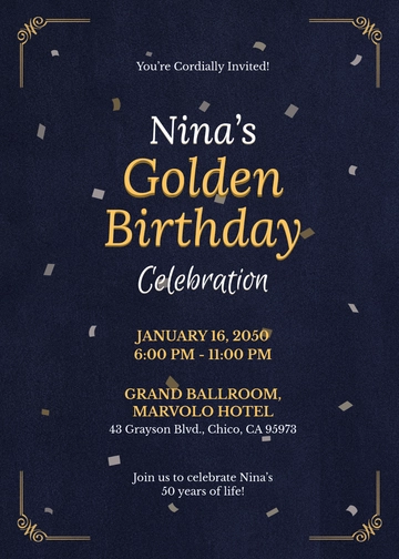 Free Chalkboard Invitation Template for Celebrations to Edit Online