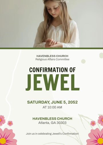 Free Digital Confirmation Invitation Card Template to Edit Online