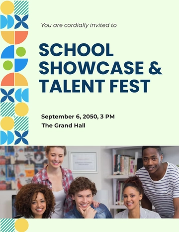 Free Aesthetic School Invitation Flyer Template to Edit Online