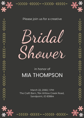 Free DIY Bridal Shower Invitation Template to Edit Online
