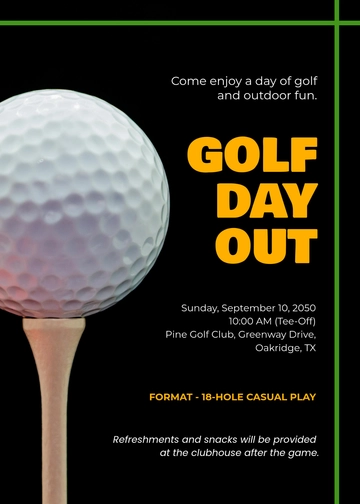 Free Editable Golf Invitation Template to Edit Online
