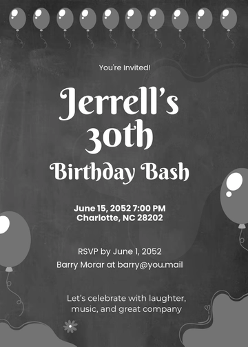 Free DIY Chalkboard Invitation Template to Edit Online