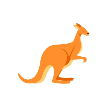 Free Simple Kangaroo Clipart to Edit Online
